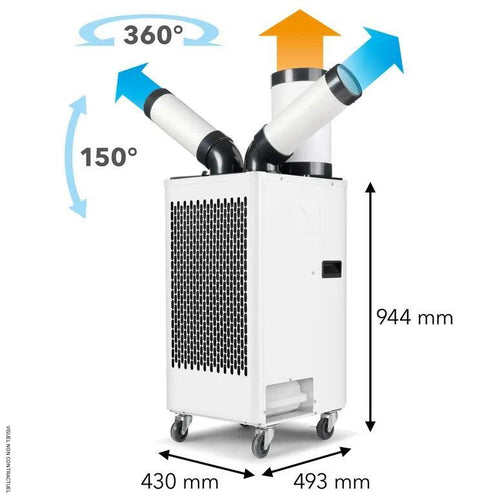 Climatiseur monobloc électrique monophasé pour climatisation localisée Spotcool PT 3500 SP - TROTEC