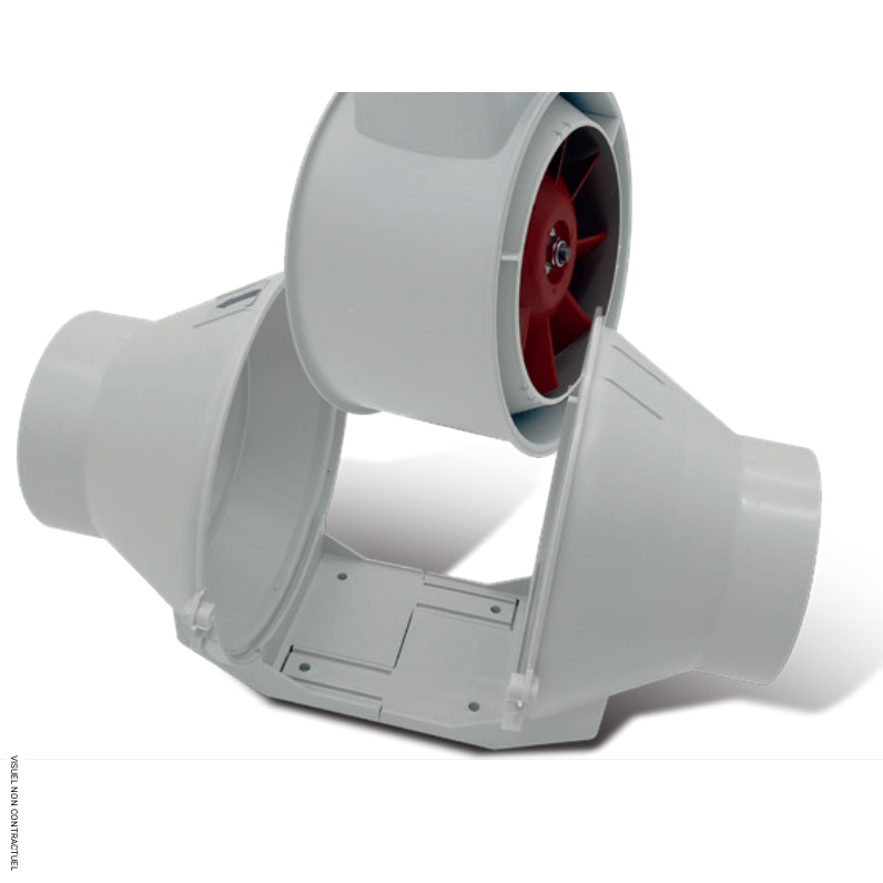 Extracteur hélico-centrifuge en conduit Ø 96 mm LINEO XL100 - VORTICE-AXELAIR