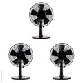 Lot de 3 ventilateurs de table noir Alizé - AXELAIR